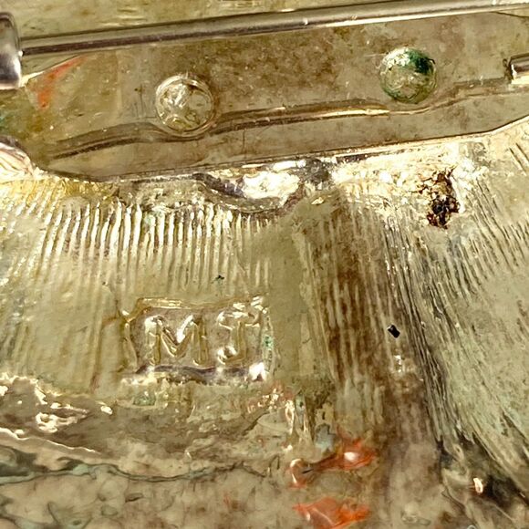 Vintage Christmas Bells Necklace Brooch Pin Pendant 24" Silver Plated Estate MJ - Picture 6 of 11